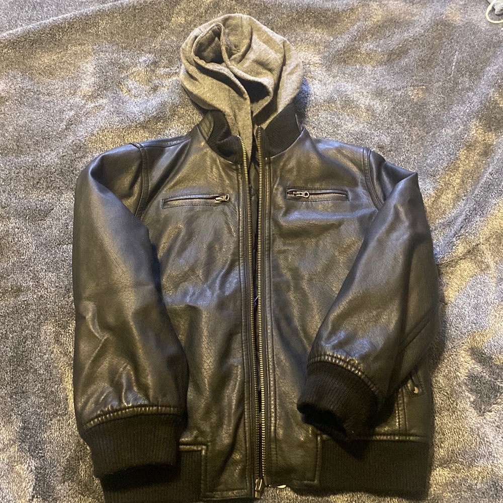 First wave faux leather boys jacket